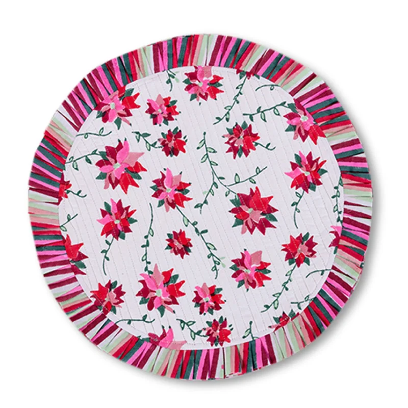 Poinsettia Placemat, Set of 4