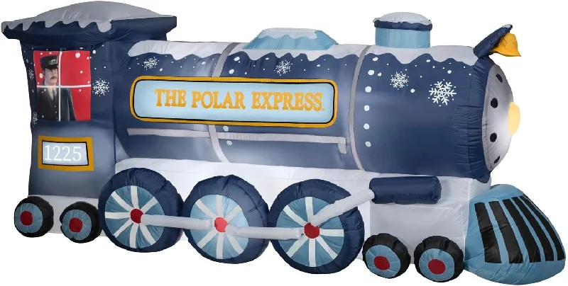 9' x 4' Airblown® Polar Express Train Colossal WB Christmas Inflatable