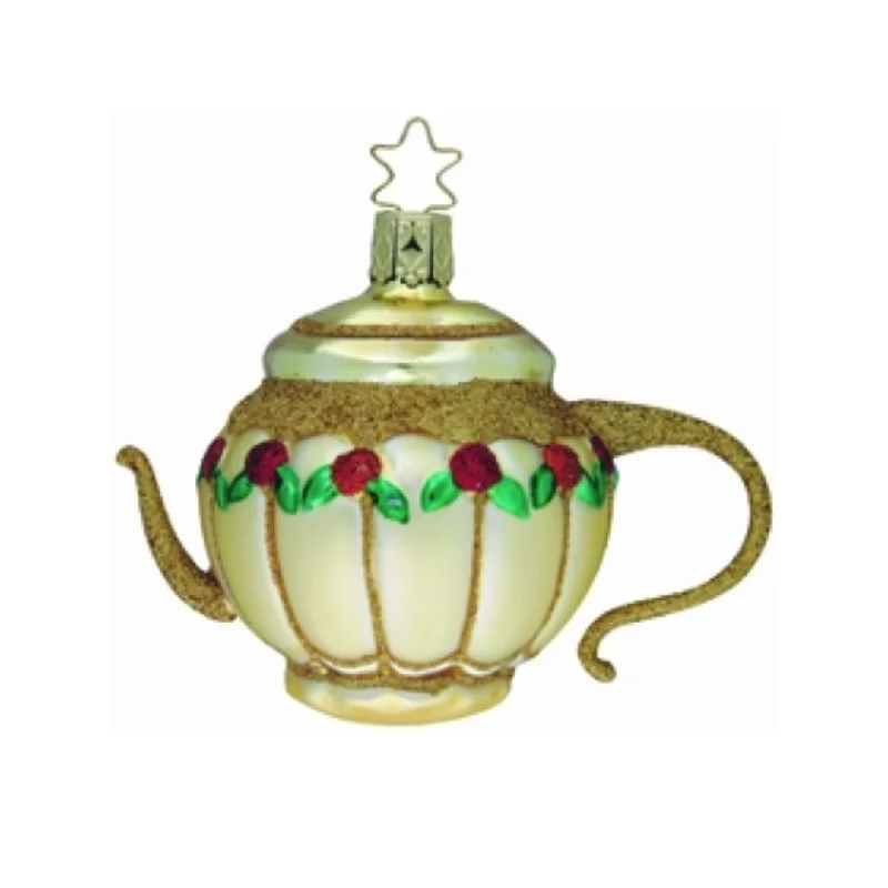 Pot of Roses Teapot Ornament by Inge Glas of Germany