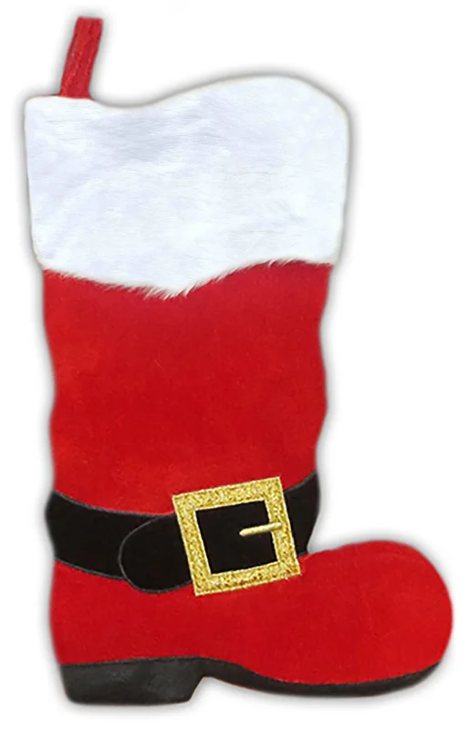 20.5" Red Santa Boot with Buckle Christmas Stocking