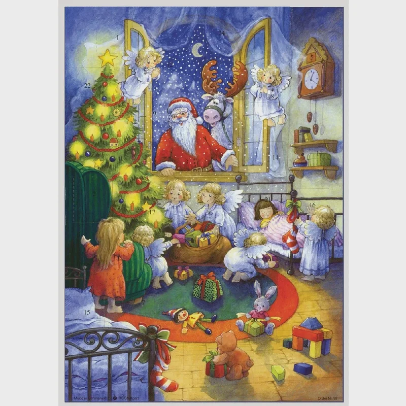 Santa, Angels and Children Advent Calendar by Richard Sellmer Verlag