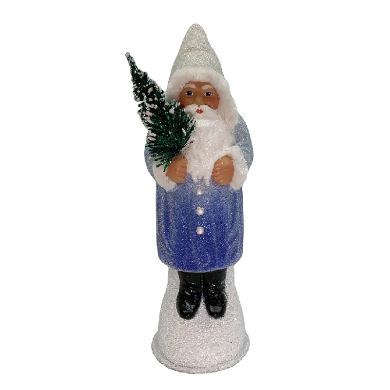 Santa Blue Ombre Beaded Candy Container by Ino Schaller