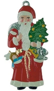 Santa Claus Ornament by Kuehn Pewter