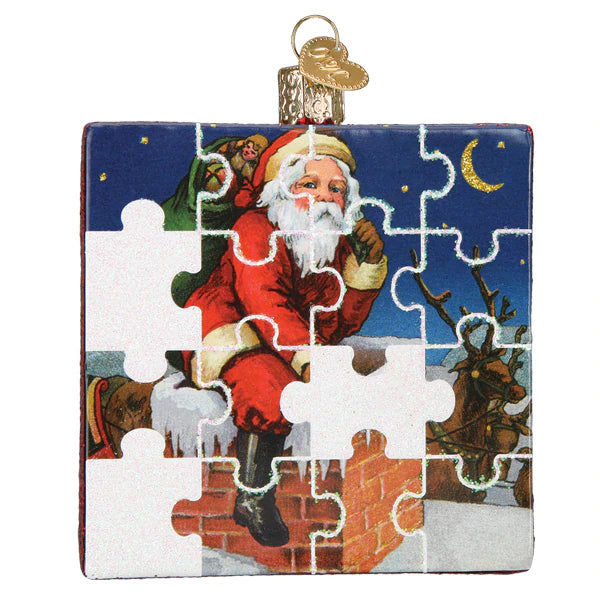 Santa Jigsaw Puzzle Ornament - Old World Christmas