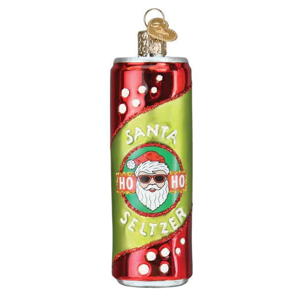 Santa Seltzer Ornament - Old World Christmas