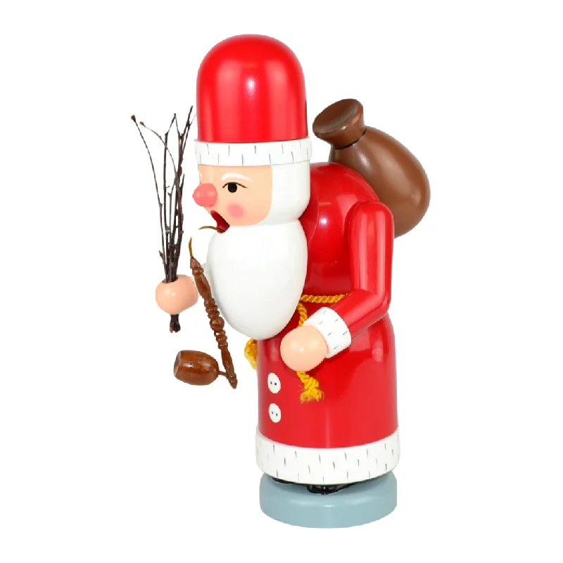 Santa with Switches Smoker, 17cm by Erzgebirgische Holzkunst Gahlenz GmbH.