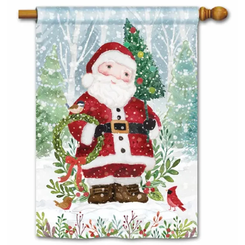 Santa's Forest House Flag