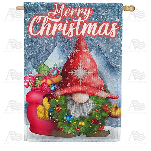 Santa's Tiniest Helper Double Sided House Flag