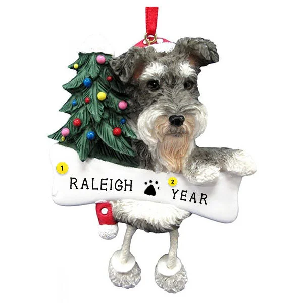 Personalized Schnauzer Dog Ornament