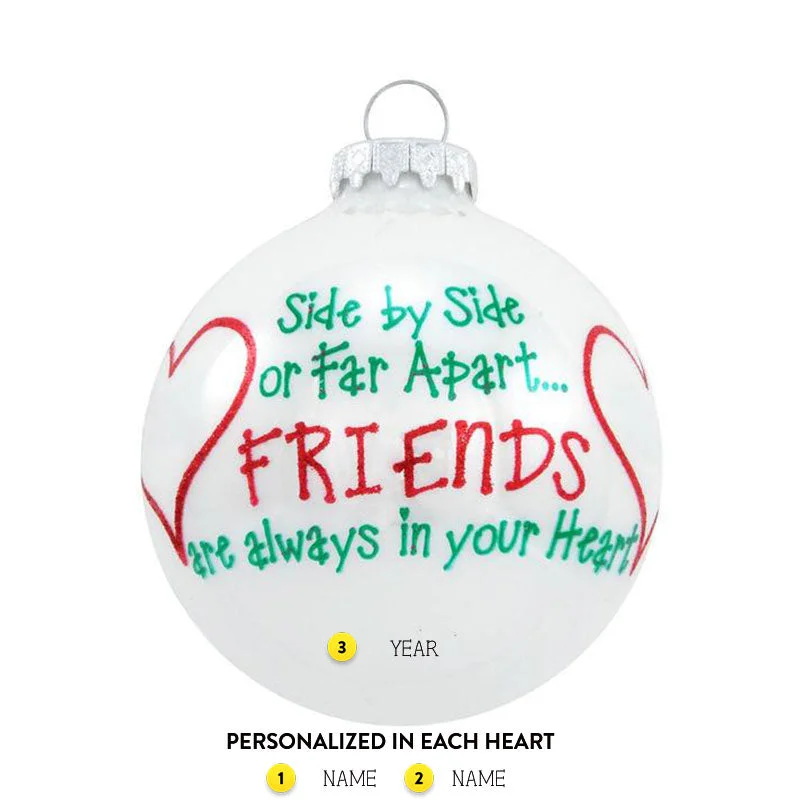 Personalized Side-by-Side Friends Ornament