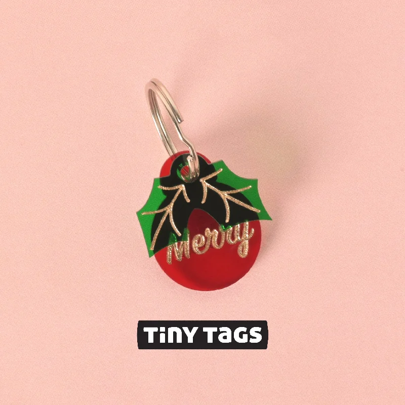 Tiny Tags, Christmas Ornament Personalized Pet Tag