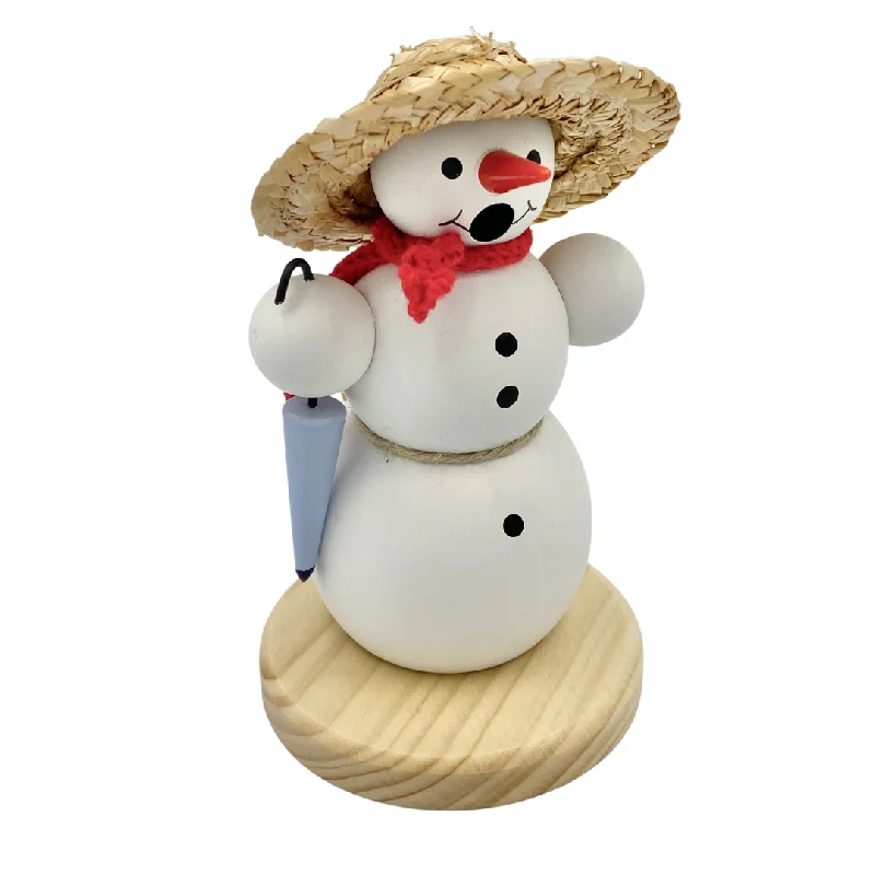 Small Snowman with Hat Incense Smoker by Volker Zenker