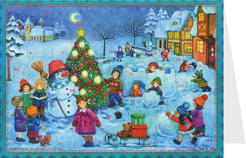 Snow Fun Advent Calendar Card by Richard Sellmer Verlag