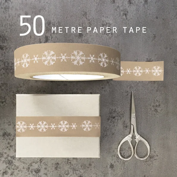 Snowflake wide brown tape