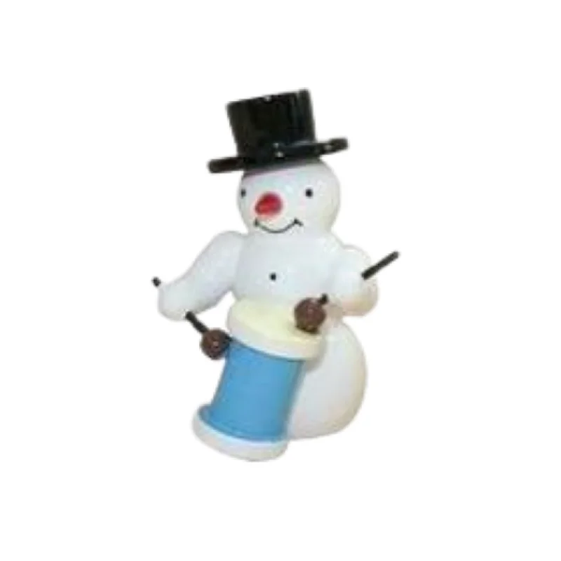 Snowman Band, Snowman with Long Drum by Erzgebirgische Holzkunst Gahlenz GmbH