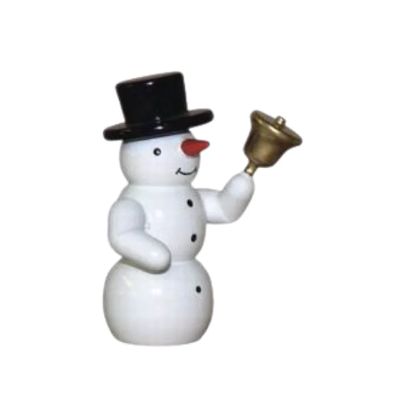 Snowman with Bell by Erzgebirgische Holzkunst Gahlenz GmbH