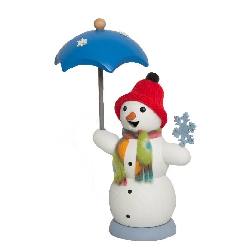 Snowwoman with Umbrella, Incense Smoker by Kuhnert GmbH