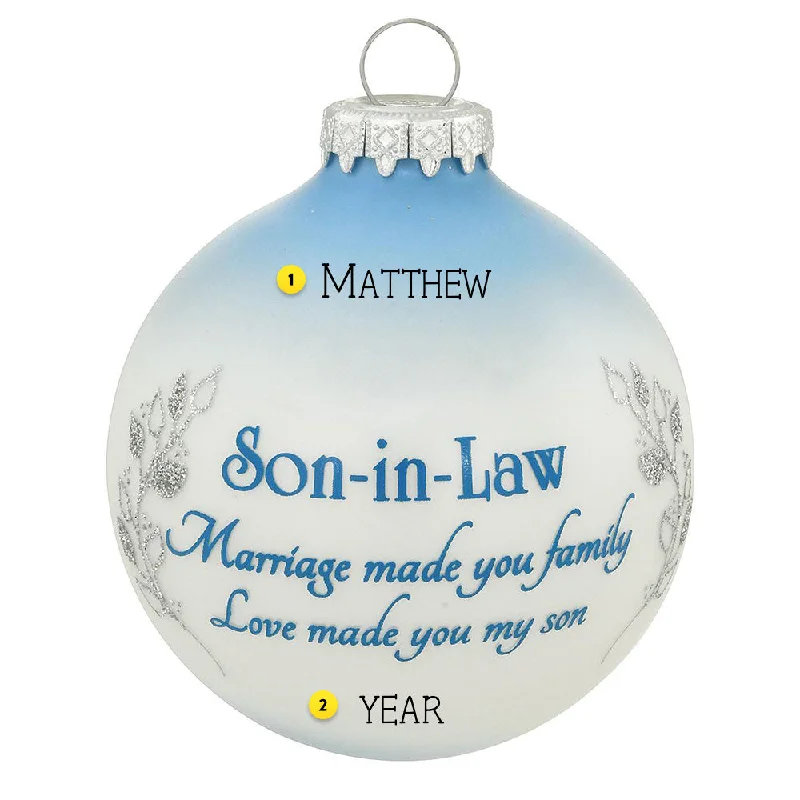 Personalized Son-In-Law Glass Bulb Ornament