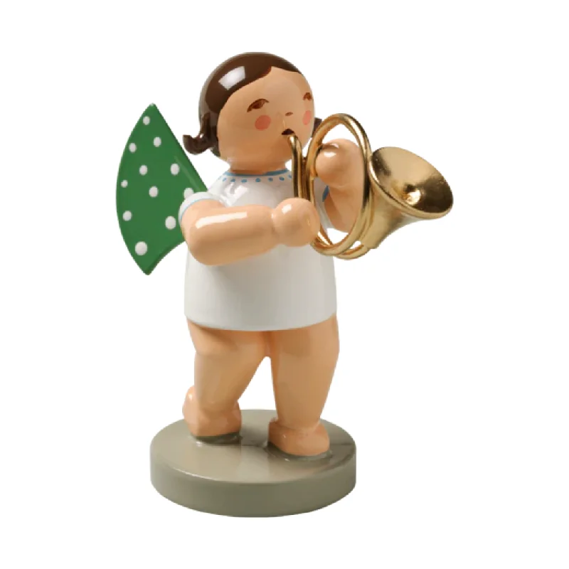 Angel with French Horn, Standing, Brunette made by Wendt und Kuhn