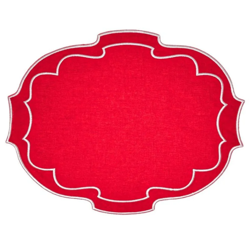 Studio Collection Belle Placemat in Red, Set of 4