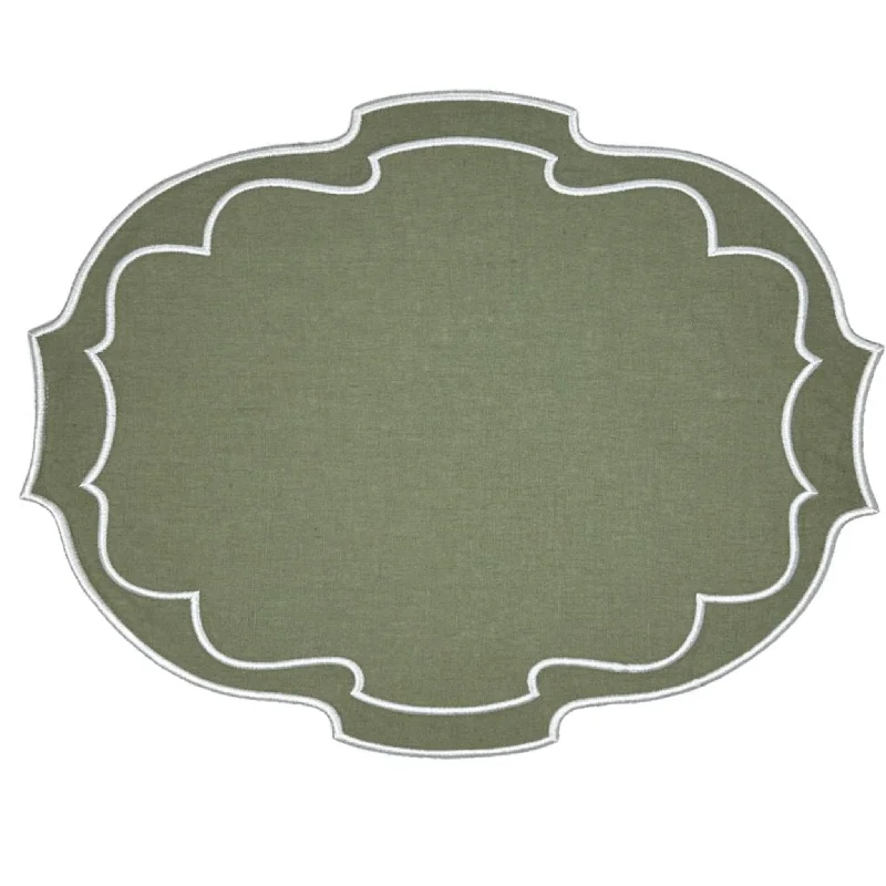 Studio Collection Belle Placemat in Sage, Set of 4