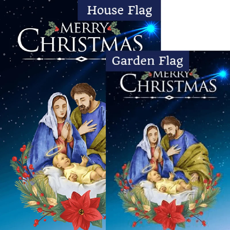 The Holy Family Double Sided Flags Set (2 Pieces)