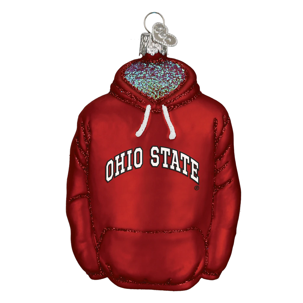 The Ohio State Hoodie Ornament - Old World Christmas