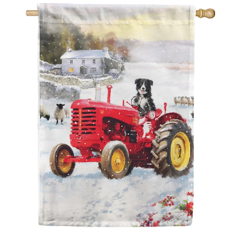 Tractor Dog House Flag