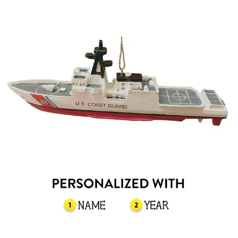 Personalized U.S. Coast Guard Ship Ornament