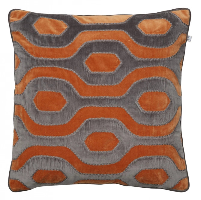 Varanasi Orange / Grey Cushion by Chhatwal & Jonsson