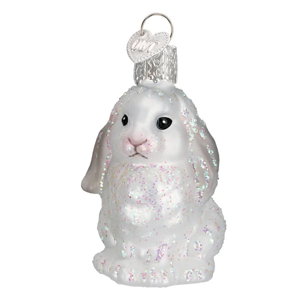 Baby Bunny Ornament - White - Old World Christmas