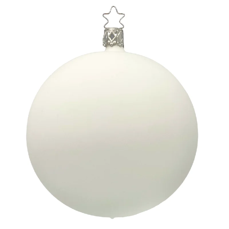 Ball, porcelain white, 10cm by Inge Glas of Germany