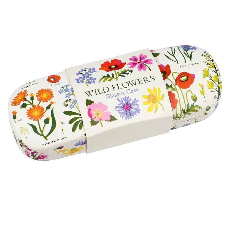 Wildflower glasses case and cleaning cloth