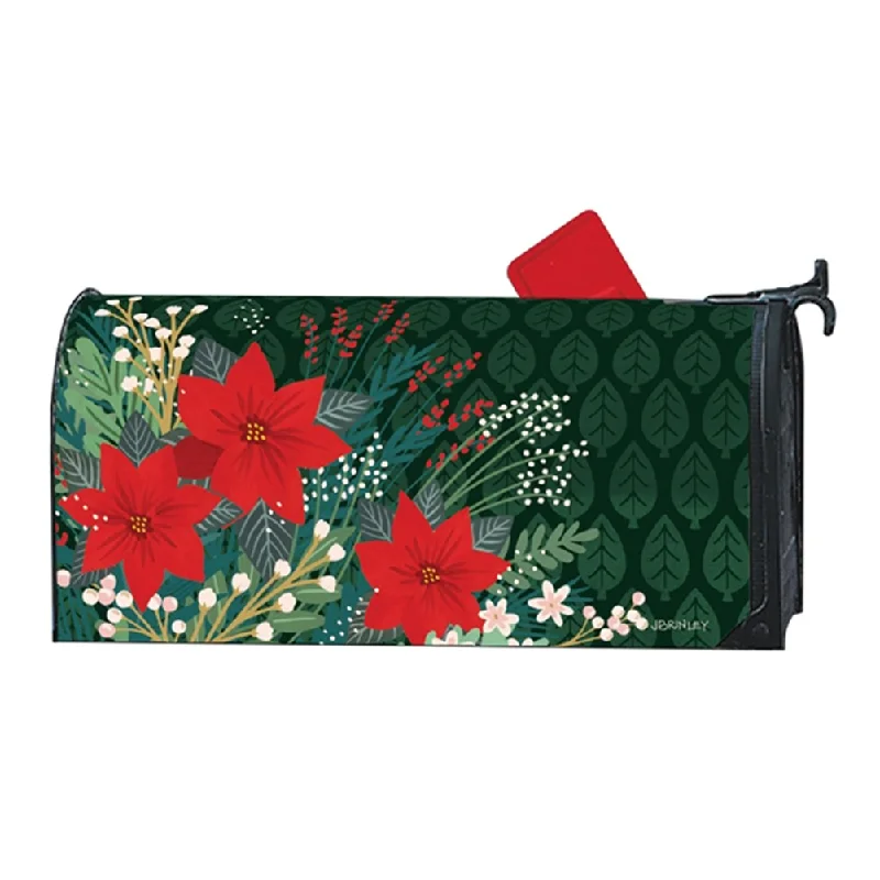 Winter Garden Poinsettias Mailwrap