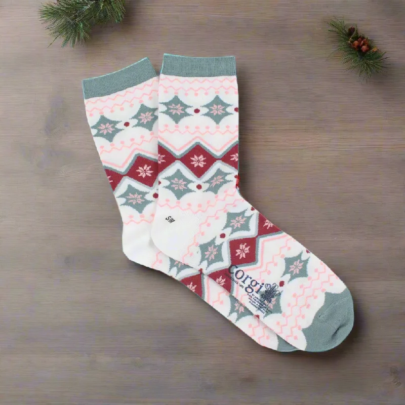 Women's Christmas Fair Isle Cotton Socks